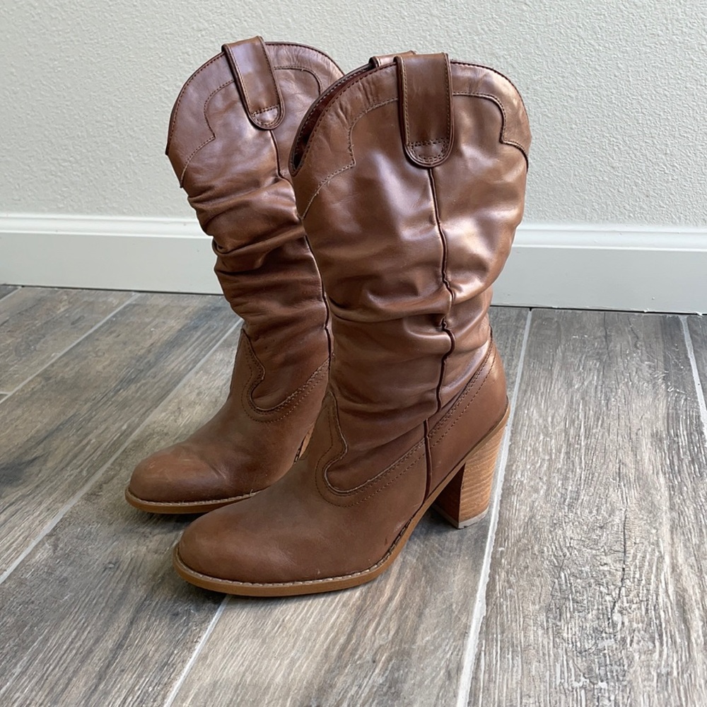 Steve Madden Slouch Boot in Brown